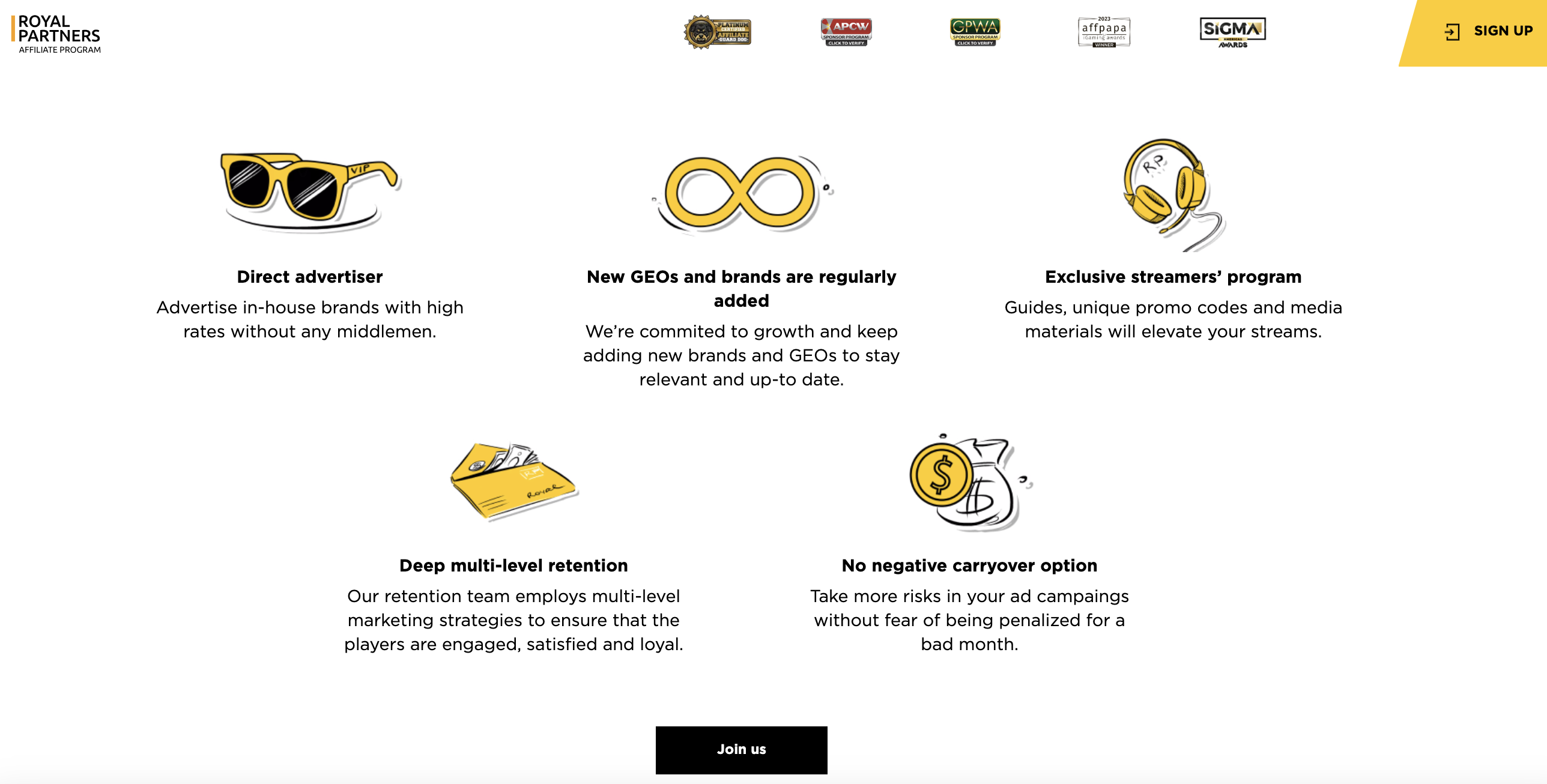Royal Partners homepage